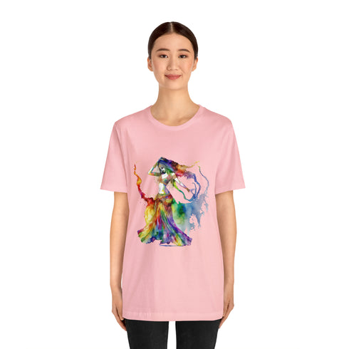 Rainbow Belly Dancer in Motion - Short Sleeve Tee